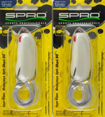 (LOT OF 2) SPRO BRONZEYE SPIT SHAD 60 1/2OZ SBESS60ALBN #08 ALBINO CN3104 - Image 1 of 3
