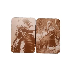 Native Historical Old West Collection Series Postcard Old Washee & Chief Joseph  - Picture 1 of 2