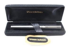 Vintage Waterman Graduate Satin Chrom feiner Füllfederhalter (Gehäuse & Mine) - Bild 1 von 6