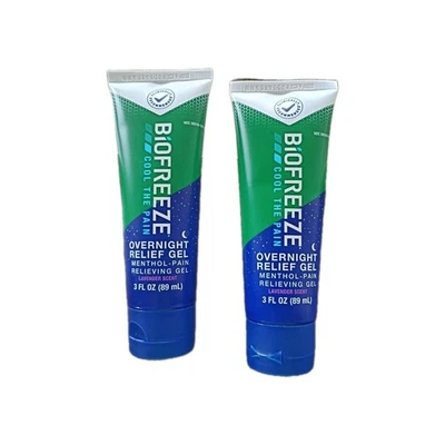 2x Biofreeze Overnight Pain Relieving Gel, 3 oz each - EXP 06/2025 - Image 1 of 3