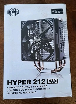 New Cooler Master Hyper 212 EVO CPU Cooler W/Accessories See Photos - Image 1 of 4