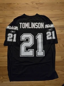 Reebok Ladainian Tomlinson San Diego Chargers Jersey Black Alternative Sz L - Picture 1 of 7