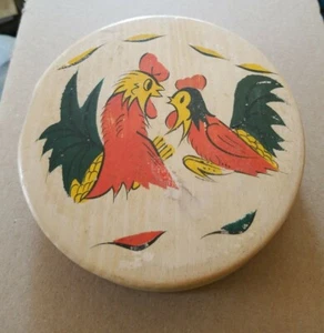 Kampfhähne Vintage Holz Klapp Hamburger Presse - Bild 1 von 2