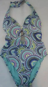 NWT $88 Bar III One Piece Bikini L Large Plunge Monokini Swimsuit Swim - Picture 1 of 9