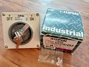 Clipsal 56 Series 56K2SW120LE Key Operated Switch Single Pole (New) - Picture 1 of 6