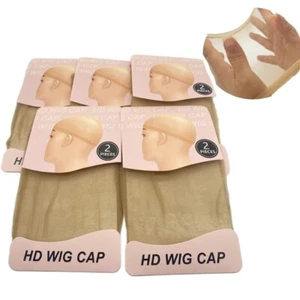 10 Pieces HD Thin Wig Cap Transparent and Invisible Sheer Wig Cap for HD Wigs - Picture 1 of 6