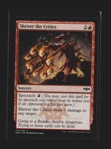 Skewer the Critics - Ravnica Allegiance - MTG Magic The Gathering NM - Picture 1 of 2