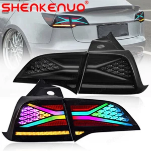 RGB Color LED Tail Lights For Tesla Model 3 Model Y 2017-2021 Rear Lamp Assembly - Bild 1 von 20