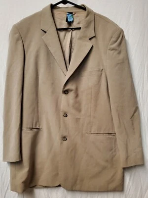 Blazer Traje Chaqueta Hombre 44L Beige Tostado 3 Botones Claiborne Foto 1 de 4