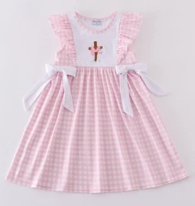 Honeydew Baby/ Toddler Pink  Gingham Easter Cross  Dress Size 3T NEW - Picture 1 of 4