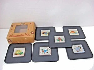 LOT 6 MIRROR au Platypus Kangaroo Wombat Koala Echidna Kookaburra coasters BOX - Picture 1 of 10