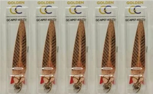 5 x 28g Toby Tobix Typ Lachs Hecht Köder Spinner Kupfer-40003 - Bild 1 von 2