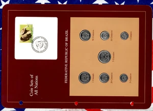 Coin Sets of All Nations Brazil UNC 5,1 Cruzado 1,5,10,20,50 centavo 1986 - Picture 1 of 2