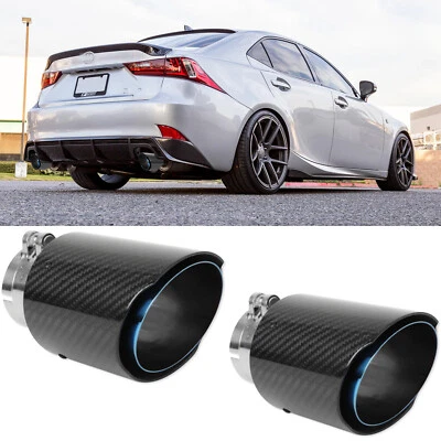 Puntas de escape de fibra de carbono para Lexus IS200t IS 250 300 350 2,5" entrada 3,5" salida Foto 1 de 4