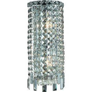 Crystal Wall Sconce Bedroom Bathroom Dining Room Hallway 2 Light Fixture 18" - Picture 1 of 2
