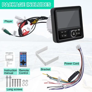 Lettore Mp3 Mp5 Radio Impermeabile Bluetooth Ricevitore Stereo per Auto Marina - Foto 1 di 20
