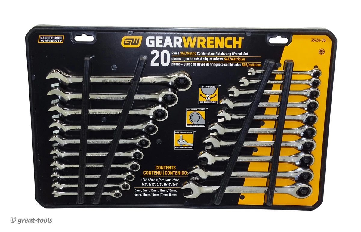 GearWrench 81202 Verlängerungs-Set 3/8 Zoll – 15,2 Cm & 25,4 Cm, 3-teilig | Gerändelter Griff, Chrompoliert Für Ratschenschlüssel