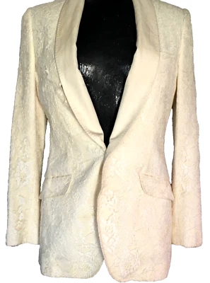 DOLCE GABBANA Chaqueta de Encaje Blanco Esmoquin Italia 42 EE. UU. 6 D&G Foto 1 de 4