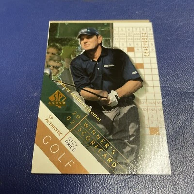 2002 Nick Price Upper Deck SP Authentic 1558/3499 Golf Card Winners Scorecard 66 - Image 1 of 4