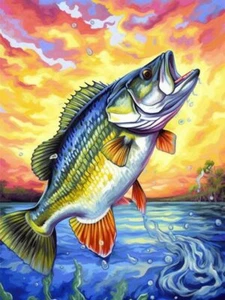5D Diamond Painting Kits Fish DIY Art for Wall Decor 12x16 inch - Picture 1 of 7