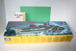 Italeri No. 522 USS Kitty Hawk CV63 Aircraft Carrier 1:720 Model Kit Open box - Picture 1 of 8