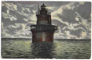 Postal MA Boston Harbor, Massachusetts, Faro c1907 Deer Island Light E11 - Imagen 1 de 2