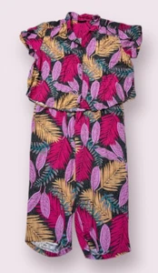 Conjunto Top Con Pantalones Jane and Delancey Para Mujer Talla 3X Rosa Estampado Tropical Verano - Imagen 1 de 10