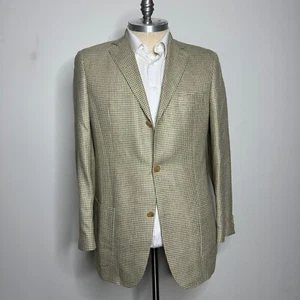 Hugo Boss Blazer Sport Coat 42L Mens Silk Linen Wool E.Thomas - Picture 1 of 14