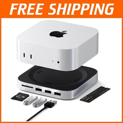 Sleek Mac Mini M4 Dock – 4TB NVMe SSD Storage, USB A & SD Reader Connectivity - Image 1 of 4