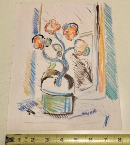 John Beauchamp (1925-2019) Watercolor Original Art 1962 Mixed Media Free US Ship - Picture 1 of 1