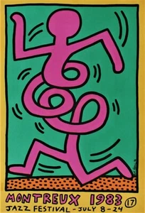Original vintage poster JAZZ FESTIVAL MONTREUX 1983 Haring - Picture 1 of 1