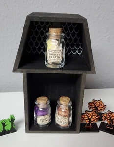 Target Bullseye Playground Halloween Goth Haunted House Potion Shelf Wood Mini - Picture 1 of 10
