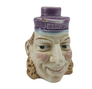 Sarreguemines Majolica Type Face Bottle READ!!! - Picture 1 of 12