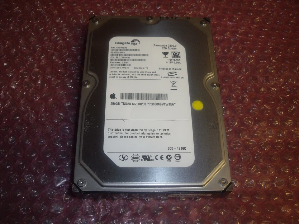 Apple TNKZA-655T0208 250GB 3.5" 7.2K SATA HDD Hard Drive - Image 1 of 1