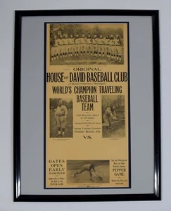 1928 VINTAGE HOUSE OF DAVID BASEBALL TEAM BROADSIDE AD WITH 'BABE RUTH' OF TEAM - Picture 1 of 5