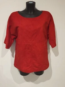 Blusa de gamuza St Micheal Pure Lambs talla 14-16 roja de gamuza pura - Imagen 1 de 6