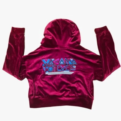 Wakanda Forever Black Panther Hoodie Zip Jacket Womens Medium M Red Velvet Coat - Image 1 of 4