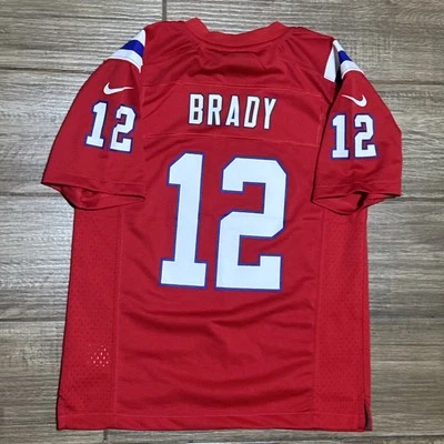 Tom Brady New England Patriots Red Nike Football Jersey Sz. Youth M Medium 10/12 - Image 1 of 3