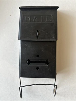 Vintage Fulton Black Mailbox With Magazine Rack 10.5”x5.5”x2” Box - Image 1 of 4