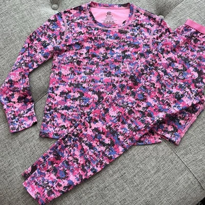 C9 CHAMPION Girls Sz S Pink & Purple Stretchy Lightweight long sleeve Pajama Set - Image 1 of 3