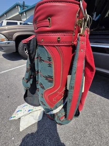 Vintage Classic Titleist Southwestern Aztec Print Leather Golf Bag SUPER Rare - Picture 1 of 8