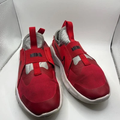 Nike Kids Red Slip On Flex Runner Easy On Just Do It Shoes Sz 2.5Y - Image 1 of 4