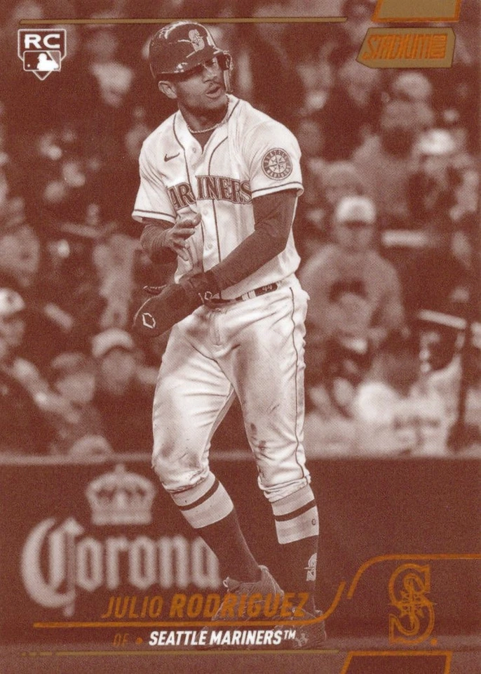 2022 Topps Stadium Club Sepia Julio Rodriguez #148 Rookie RC - Image 1 of 2