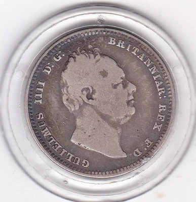 Moeda de xelim de prata (92,5%) King William IV de 1834 - Imagem 1 de 2