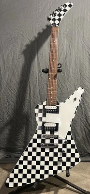Hamer Slammer Checker Board Electric Guitar Explorer Body Cheap Trick with Video - Image 1 of 4