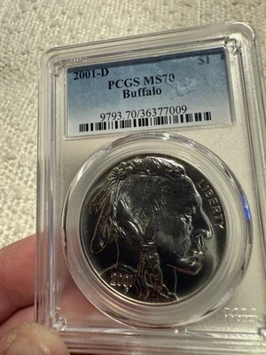 2001-D American Buffalo Silver Commemorative Dollar, PCGS MS70 - Image 1 of 3