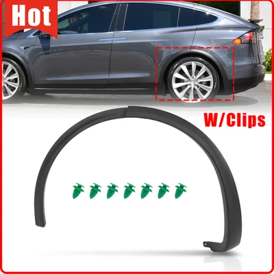Ajuste para Tesla Model X 2016-2023 guardabarros trasero llanta moldura lado izquierdo Foto 1 de 4