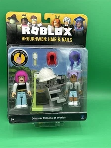Roblox Action Collection Brookhaven Hair & Nails Action Figures - New - Afbeelding 1 van 1