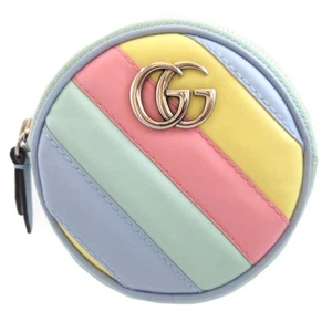 Gucci 575160 Double G Leather Multicolor Coin Case Wallet 0794 - Picture 1 of 6