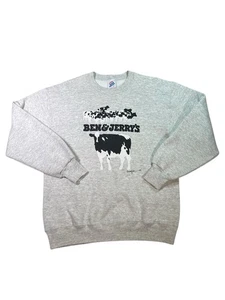 VTG Ben & Jerry's Sweatshirt Size M Vermont Finest Ice Cream Cows Blue USA 80s - Picture 1 of 8